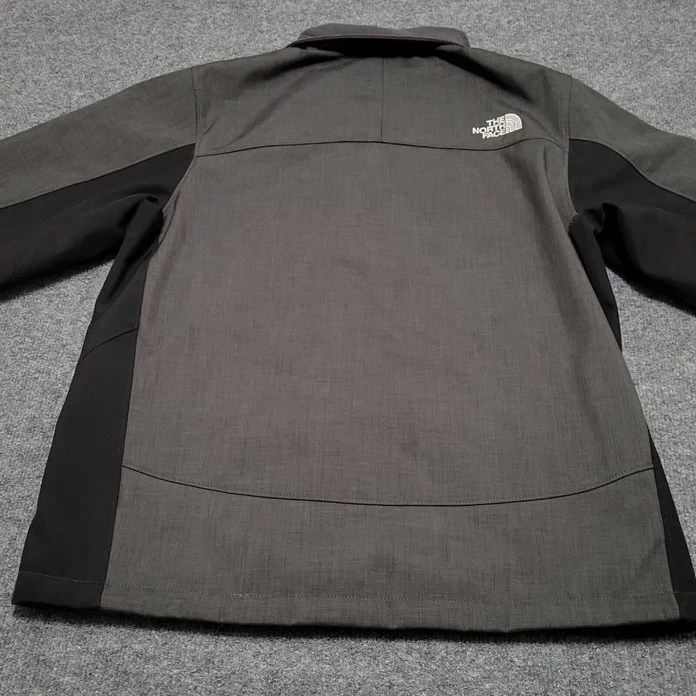 The North Face Men's Apex Jacket Mens M Softshell Faux‎ Fur Lined Gray Black